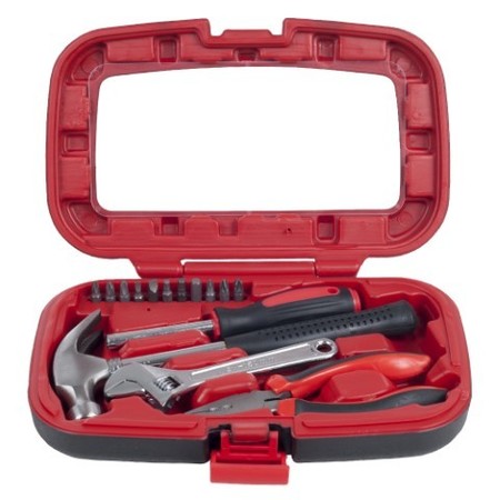 FLEMING SUPPLY 15-piece Fleming Supply Household Tool Kit in Carry Case-Hammer, Pliers, Wrench, Screwdriver 685322KJK